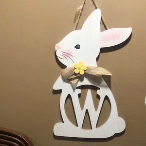 Bunny welcome sign